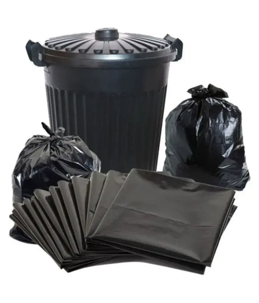 C I 120 pcs Oxo Biodegradable Medium Garbage Bags 4 packs of 30 Pcs 120 pcs 19X21 Black Medium Disposable Garbage Trash Waste