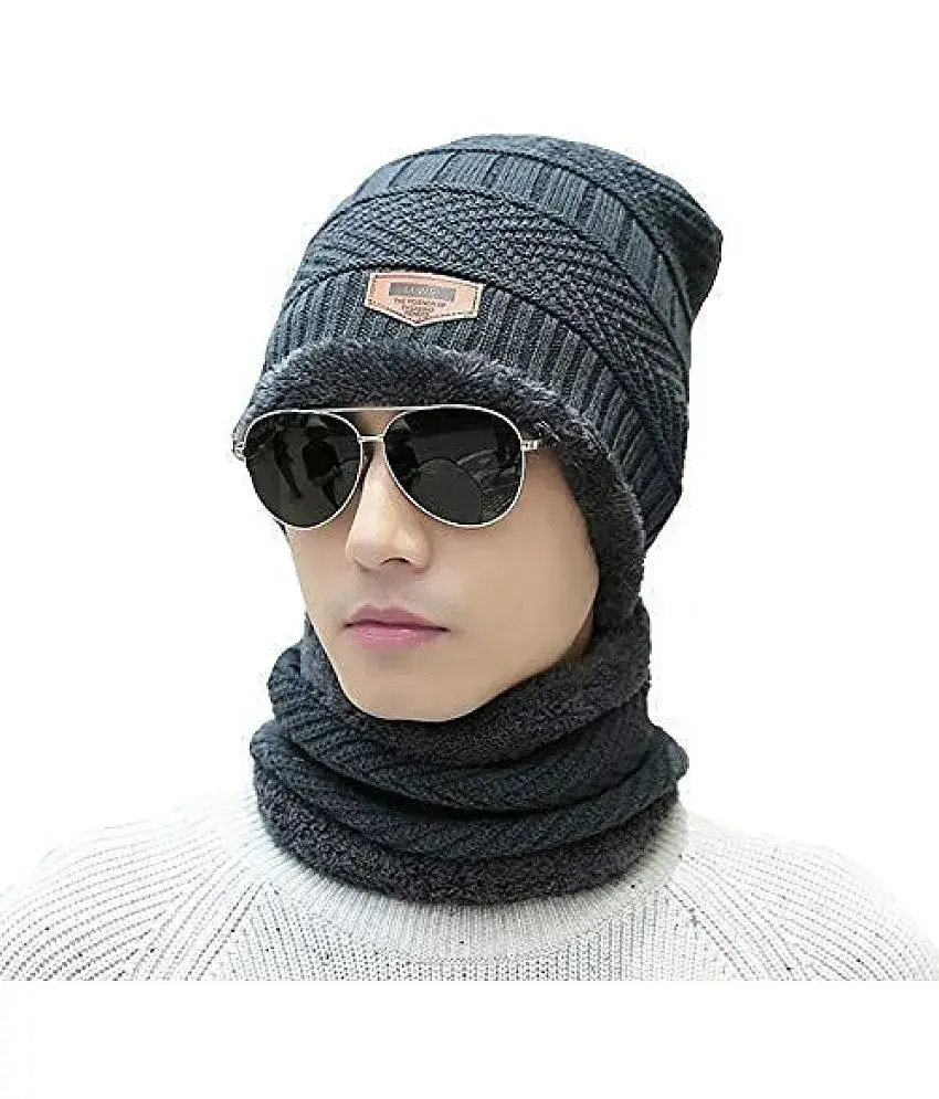 ATLY Gray Woollen Men s Cap Pack of 1 Buy Online at Low Price in India Snapdeal