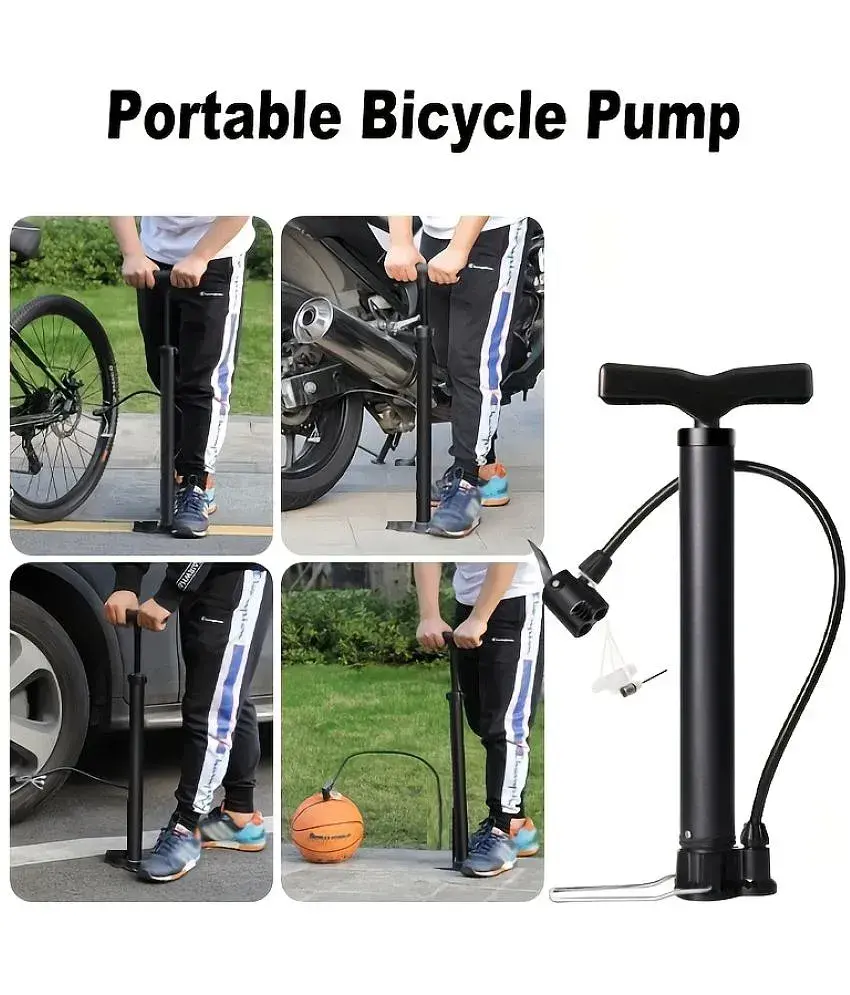 Cycle Foot Air Pump Bike Pump Cycle Pump Portable Bike Foot Pump Air Pump Foot Pump Bicycle Air Pump for Vehicle Tyre Tubeless Motor Bike Bicycle Football Pack of 1 Buy