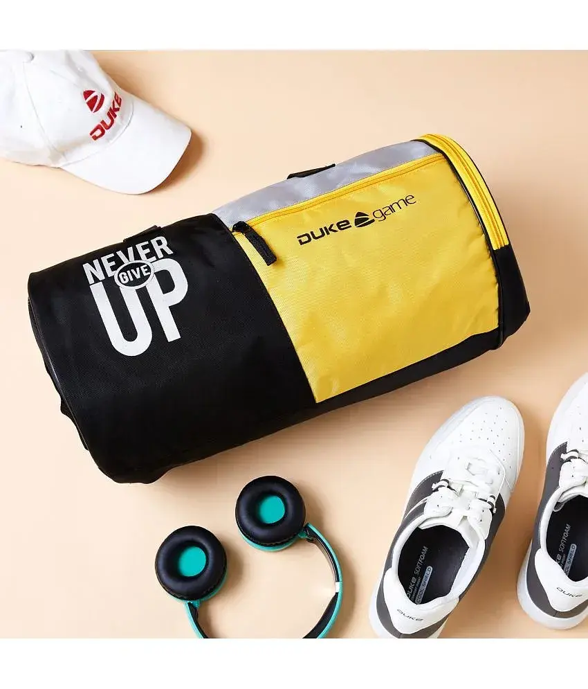 Duke Fabric Yellow 13 Ltrs Gym Bag