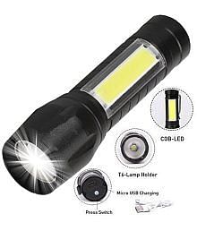 Usb Rechargeable Mini Pocket Torch Light | Bright LED Flashlight for Camping - 5W Rechargeable Flash