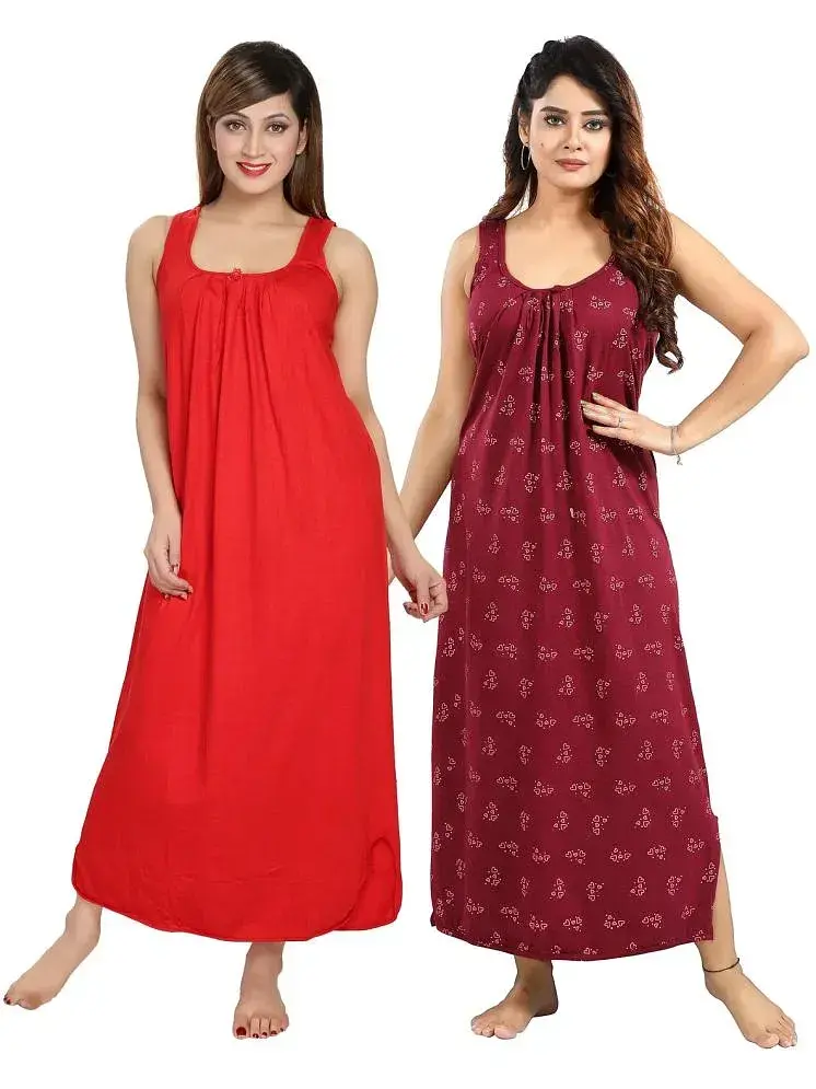 Cinco Multicolor Cotton Blend Women s Nightwear Night Dress Pack of 2 Buy Cinco Multicolor Cotton Blend Women s Nightwear Night Dress Pack of 2 Online at Best Prices in India on Snapdeal